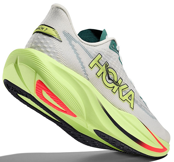 Кроссовки мужские Hoka Mach 7 Frost Neon Yuzu - Фото 7 большая