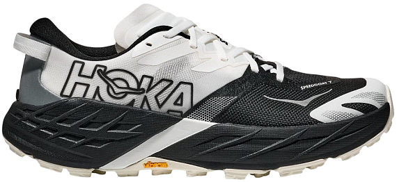 Кроссовки мужские Hoka Speedgoat 7 Black/White - Фото 1 большая