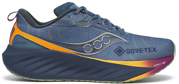 Кроссовки мужские Saucony Triumph 22 Gtx Mirage/Navy - Фото 1 большая