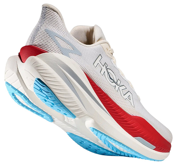Кроссовки мужские Hoka Mach X 3 White Alabaster - Фото 4 большая