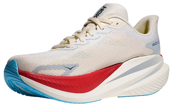 Кроссовки мужские Hoka Mach X 3 White Alabaster - Фото 3 большая