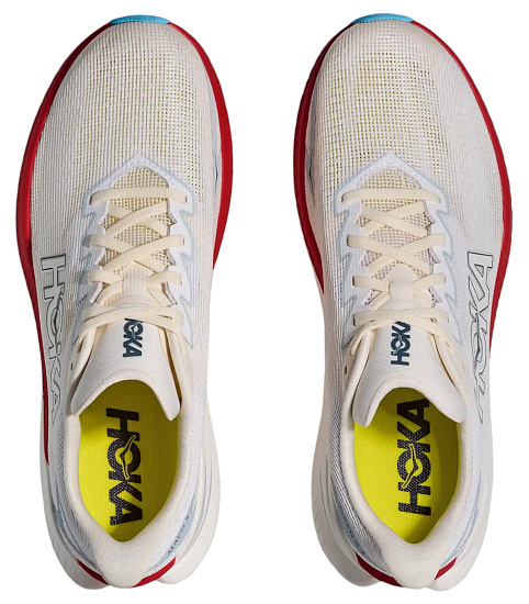 Кроссовки мужские Hoka Mach X 3 White Alabaster - Фото 2 большая