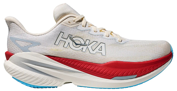 Кроссовки мужские Hoka Mach X 3 White Alabaster - Фото 1 большая