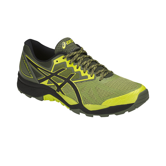 Кроссовки мужские ASICS Gel-FujiTrabuco 6 Sulphur Spring/Black/Four Leaf Clover - Фото 3 большая