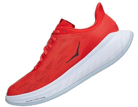 Кроссовки мужские Hoka Carbon X 2 Fiesta/White - Фото 4 большая