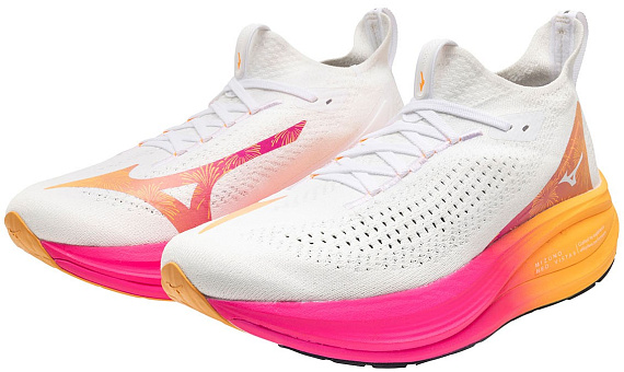 Кроссовки Mizuno Neo Vista 2 White/White/Pink Tetra - Фото 4 большая