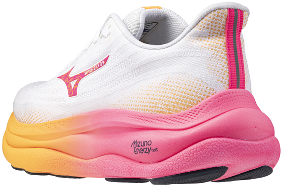 Кроссовки Mizuno Wave Sky 9 White/Tang Orange/Pink Tetra - Фото 3 большая