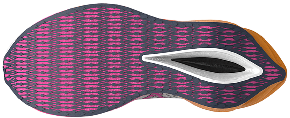 Кроссовки Mizuno Wave Rebellion Pro 3 White/Pink Tetra/Tang Orange - Фото 7 большая