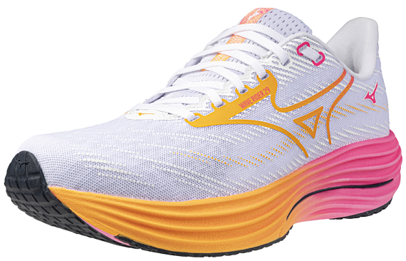 Кроссовки Mizuno Wave Rider 29 White/Tang Orange/Pink Tetra - Фото 7 большая