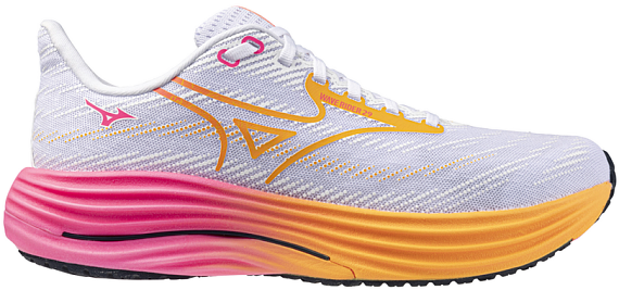Кроссовки Mizuno Wave Rider 29 White/Tang Orange/Pink Tetra - Фото 1 большая