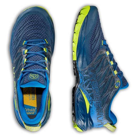 Кроссовки мужские La Sportiva Akasha II Storm Blue/Lime Punch - Фото 3 большая