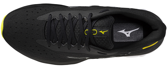 Кроссовки мужские Mizuno Wave Skyrise 6 Black/Harbor Mist/Lemon Tonic - Фото 3 большая