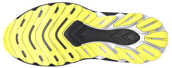 Кроссовки мужские Mizuno Wave Skyrise 6 Black/Harbor Mist/Lemon Tonic - Фото 5 большая