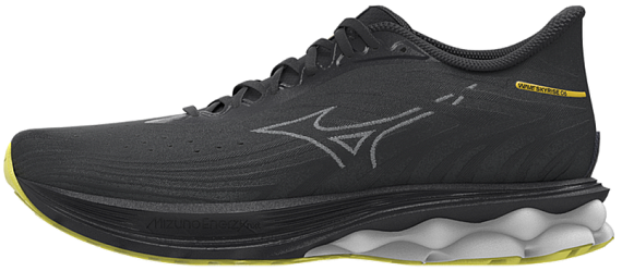 Кроссовки мужские Mizuno Wave Skyrise 6 Black/Harbor Mist/Lemon Tonic - Фото 6 большая
