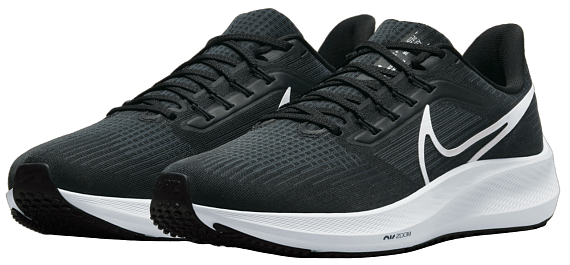 Кроссовки мужские Nike Air Zoom Pegasus 39 Black/White-Dk Smoke Grey - Фото 3 большая