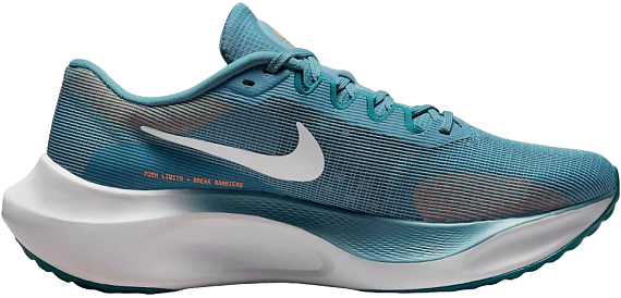 Кроссовки мужские Nike Zoom Fly 5 Cerulean/White-Bright Spruce-Peach Cream - Фото 2 большая