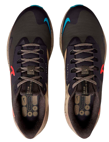 Кроссовки мужские Nike Air Zoom Pegasus 39 Shield Medium Ash/Bright Crimson-Khaki - Фото 4 большая