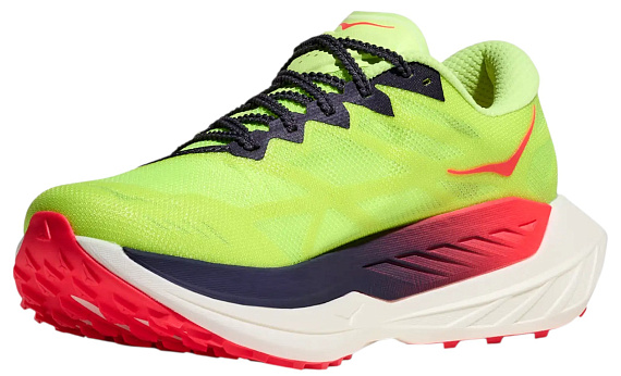 Кроссовки мужские Hoka Rocket X Trail Neon Yuzu/Neon Flame - Фото 3 большая