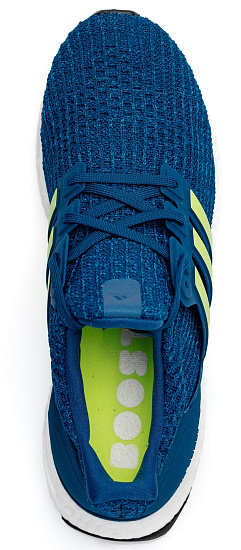 Кроссовки мужские Adidas Ultraboost Legend Marine/Hi-Res Yellow/Ftwr White - Фото 4 большая