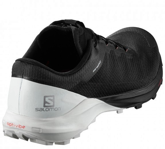 Кроссовки мужские Salomon Sense 4 Pro Black/White/Chert - Фото 5 большая