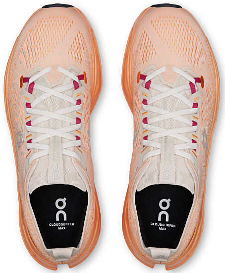 Кроссовки мужские On Cloudsurfer Max Pearl/Tangerine - Фото 2 большая