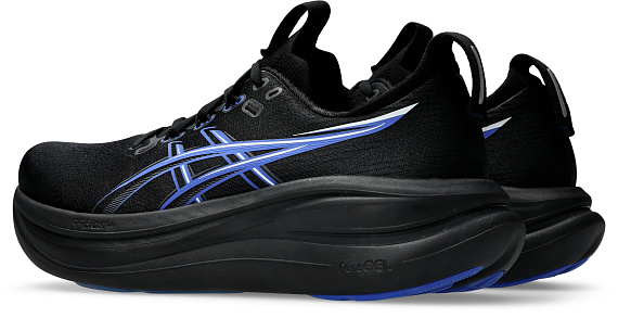 Кроссовки мужские ASICS Gel-Nimbus 28 Black/Neon Blue - Фото 3 большая
