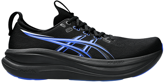 Кроссовки мужские ASICS Gel-Nimbus 28 Black/Neon Blue - Фото 1 большая