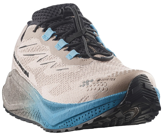 Кроссовки мужские Salomon Aero Blaze 4 Grvl Gtx Oxford Tan/Black/Niagara - Фото 5 большая