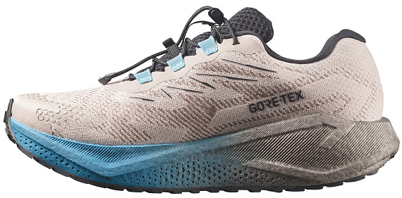 Кроссовки мужские Salomon Aero Blaze 4 Grvl Gtx Oxford Tan/Black/Niagara - Фото 3 большая