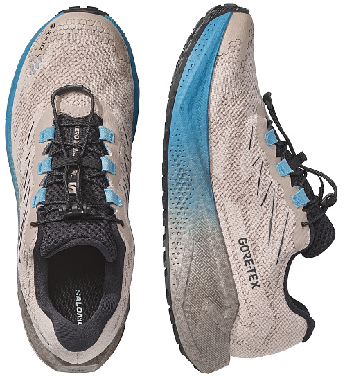 Кроссовки мужские Salomon Aero Blaze 4 Grvl Gtx Oxford Tan/Black/Niagara - Фото 2 большая
