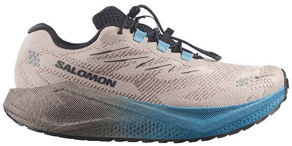 Кроссовки мужские Salomon Aero Blaze 4 Grvl Gtx Oxford Tan/Black/Niagara - Фото 1 большая