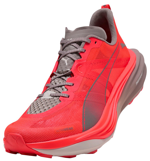 Кроссовки мужские Puma Deviate Nitro Elite Trail Ultra Red/Mouse Gray - Фото 4 большая