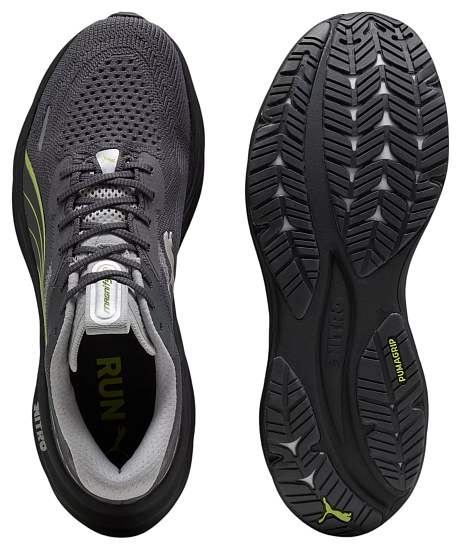 Кроссовки мужские Puma Magnify Nitro 3 Moody Gray/Sunny Lime - Фото 5 большая