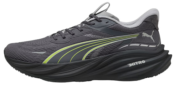 Кроссовки мужские Puma Magnify Nitro 3 Moody Gray/Sunny Lime - Фото 2 большая
