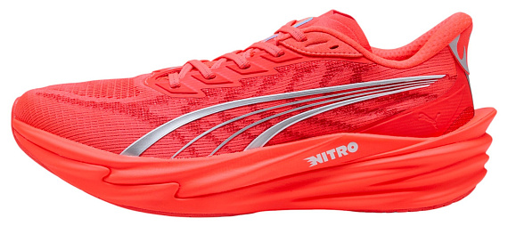 Кроссовки мужские Puma Deviate Nitro 4 Ultra Red/Puma Silver - Фото 2 большая