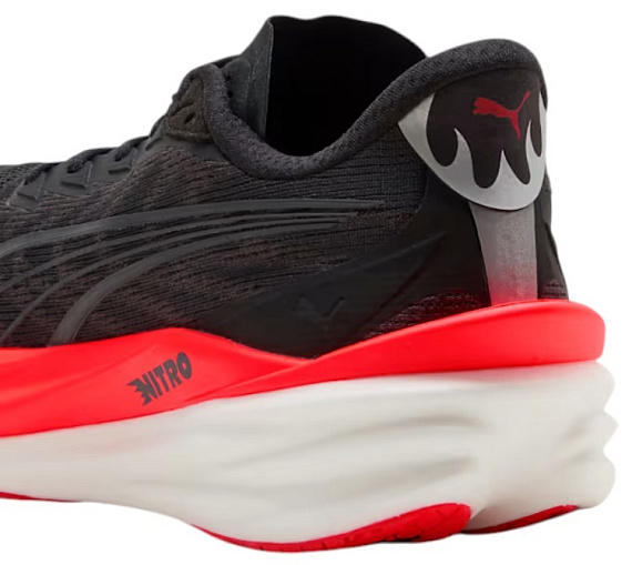 Кроссовки мужские Puma Deviate Nitro 4 Puma Black/Ultra Red - Фото 4 большая
