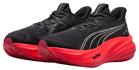 Кроссовки мужские Puma Magmax Nitro 2 Puma Black/Ultra Red - Фото 3 большая