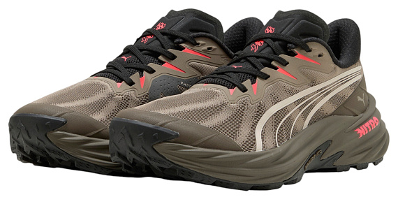 Кроссовки мужские Puma Fast/Trac Nitro 4 Matte Bronze/Mouse Gray/Red - Фото 7 большая