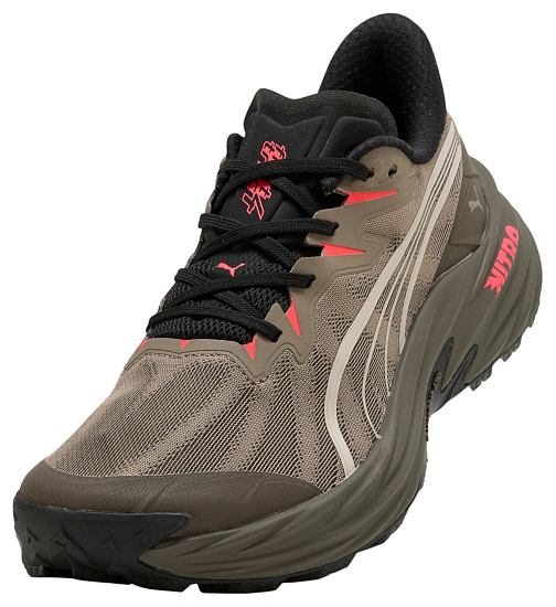 Кроссовки мужские Puma Fast/Trac Nitro 4 Matte Bronze/Mouse Gray/Red - Фото 5 большая