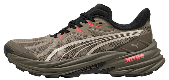 Кроссовки мужские Puma Fast/Trac Nitro 4 Matte Bronze/Mouse Gray/Red - Фото 2 большая