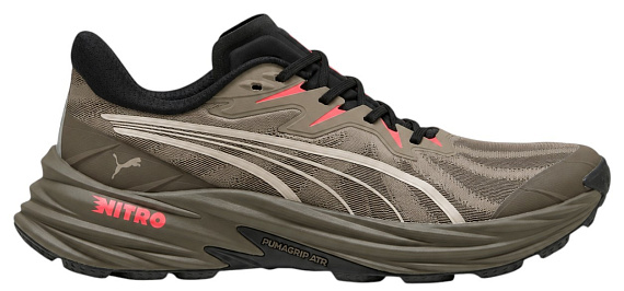 Кроссовки мужские Puma Fast/Trac Nitro 4 Matte Bronze/Mouse Gray/Red - Фото 1 большая