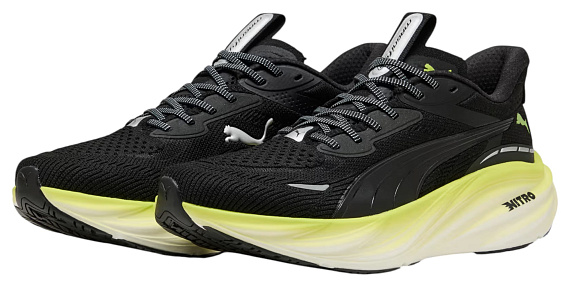 Кроссовки мужские Puma Magnify Nitro 3 Black/ Sunny Lime - Фото 3 большая