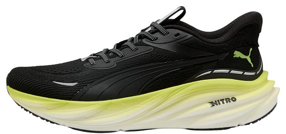 Кроссовки мужские Puma Magnify Nitro 3 Black/ Sunny Lime - Фото 2 большая