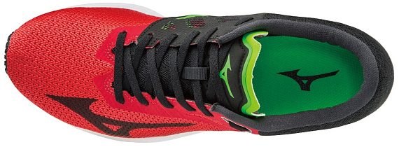 Кроссовки мужские Mizuno Wave Sonic Formula One/Black/Green Slime - Фото 4 большая
