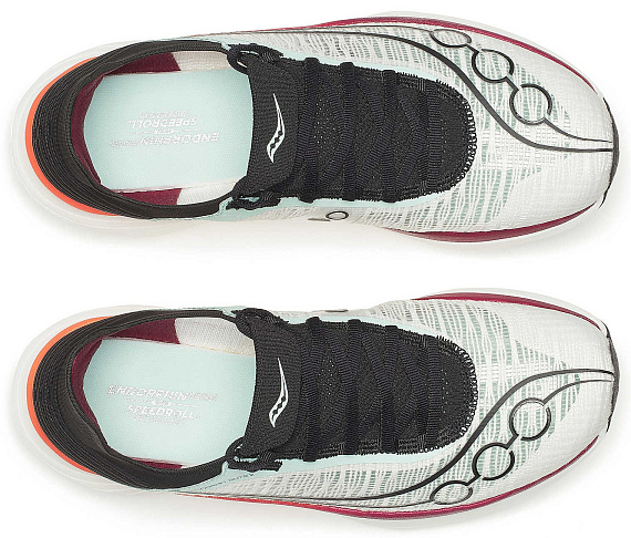 Кроссовки Saucony Endorphin Elite 2 White/Crimson - Фото 3 большая