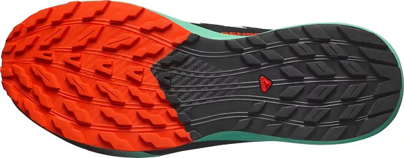 Кроссовки мужские Salomon Sense Ride 5 Black/Bay/Cherry Tomato - Фото 5 большая