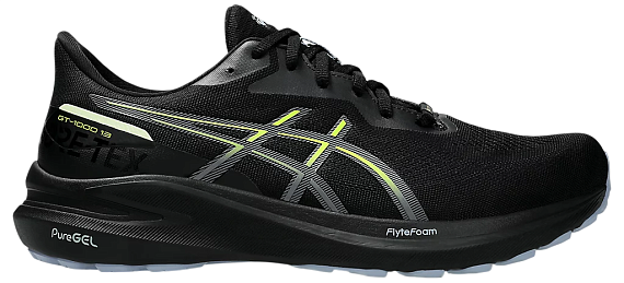 Кроссовки мужские ASICS Gt-1000 13 Gtx Black/Safety Yellow - Фото 1 большая