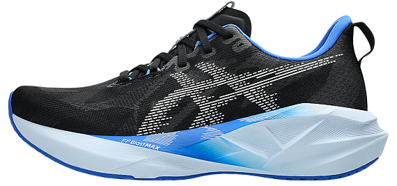 Кроссовки мужские ASICS Novablast 5 Black/White - Фото 2 большая