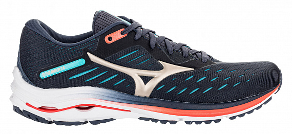 Кроссовки мужские Mizuno Wave Rider 24 Чернильн/Зол/Гол - Фото 1 большая