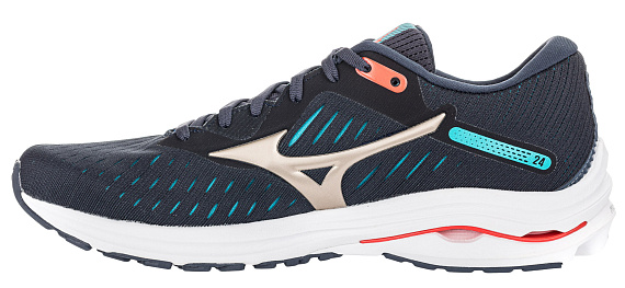 Кроссовки мужские Mizuno Wave Rider 24 Чернильн/Зол/Гол - Фото 6 большая